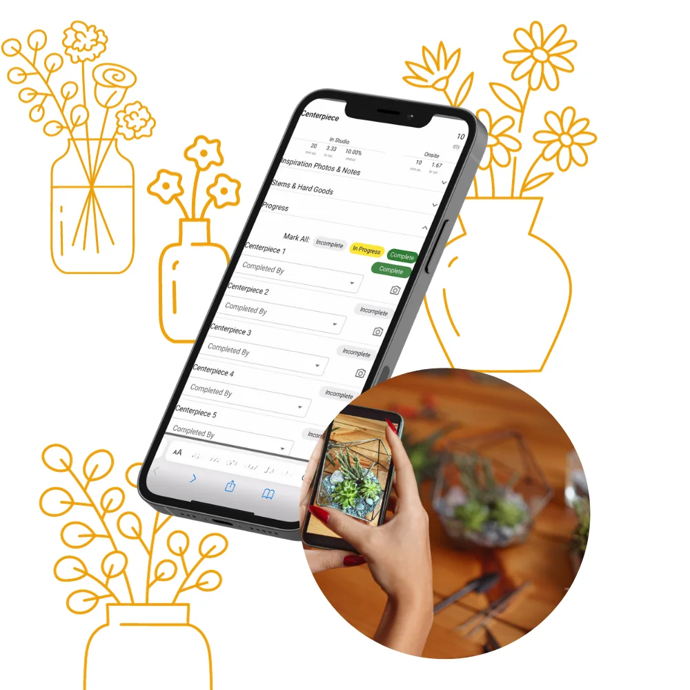 Digital floral production plan